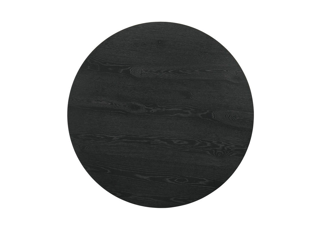 Jasper 47" Round Ebony Black Counter Height Table with Pedestal Base