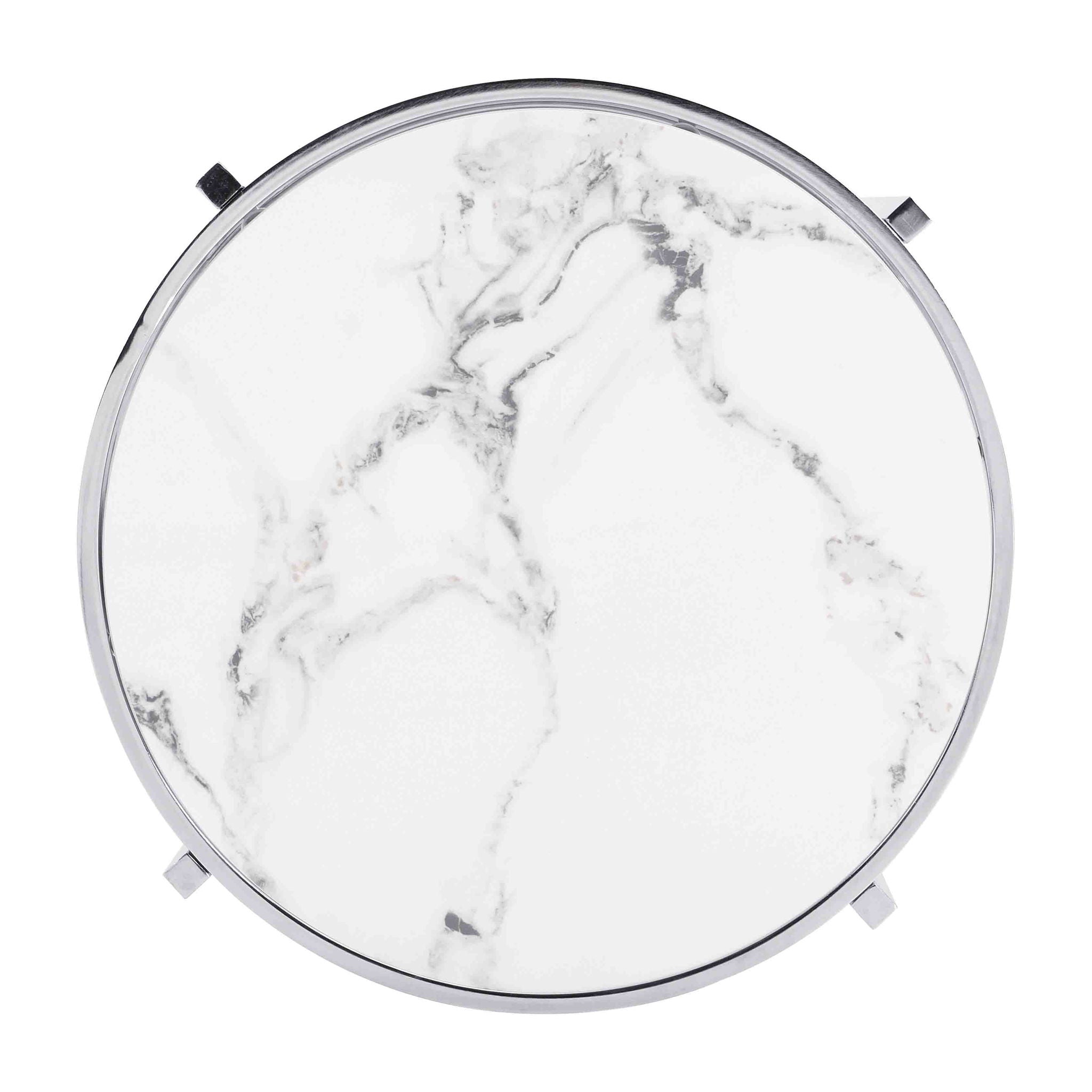 Elegant Round Table With Sintered Stone Top & Sturdy Metal Frame