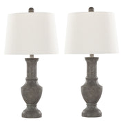 Chateau - Contemporary Table Lamp (Set of 2) - Acid Griffin / Nickel / White