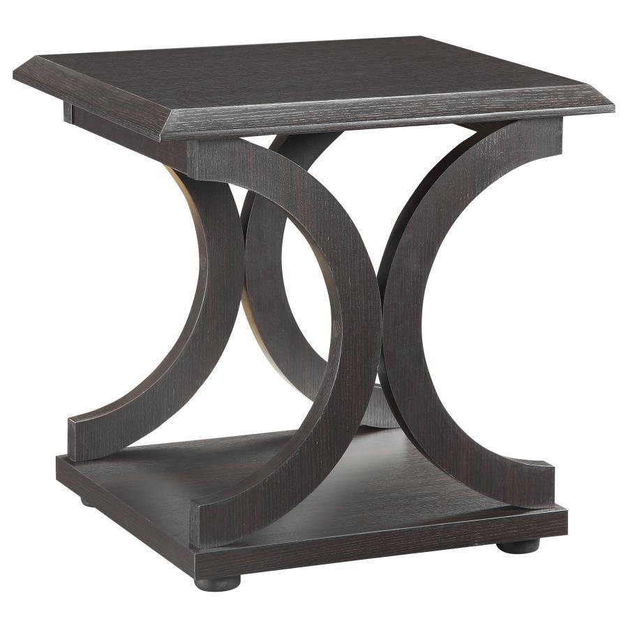 Coaster Fine Furniture Shelly - Rectangular Engineered Wood Side End Table - Cappuccino | Meri Furniture