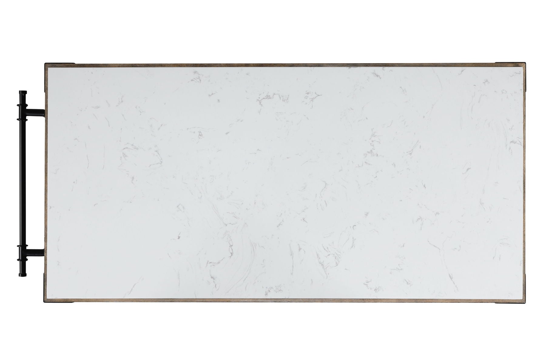 ACME Alforvott - Serving Cart - Marble & Weathered Gray Finish | Meri Furniture