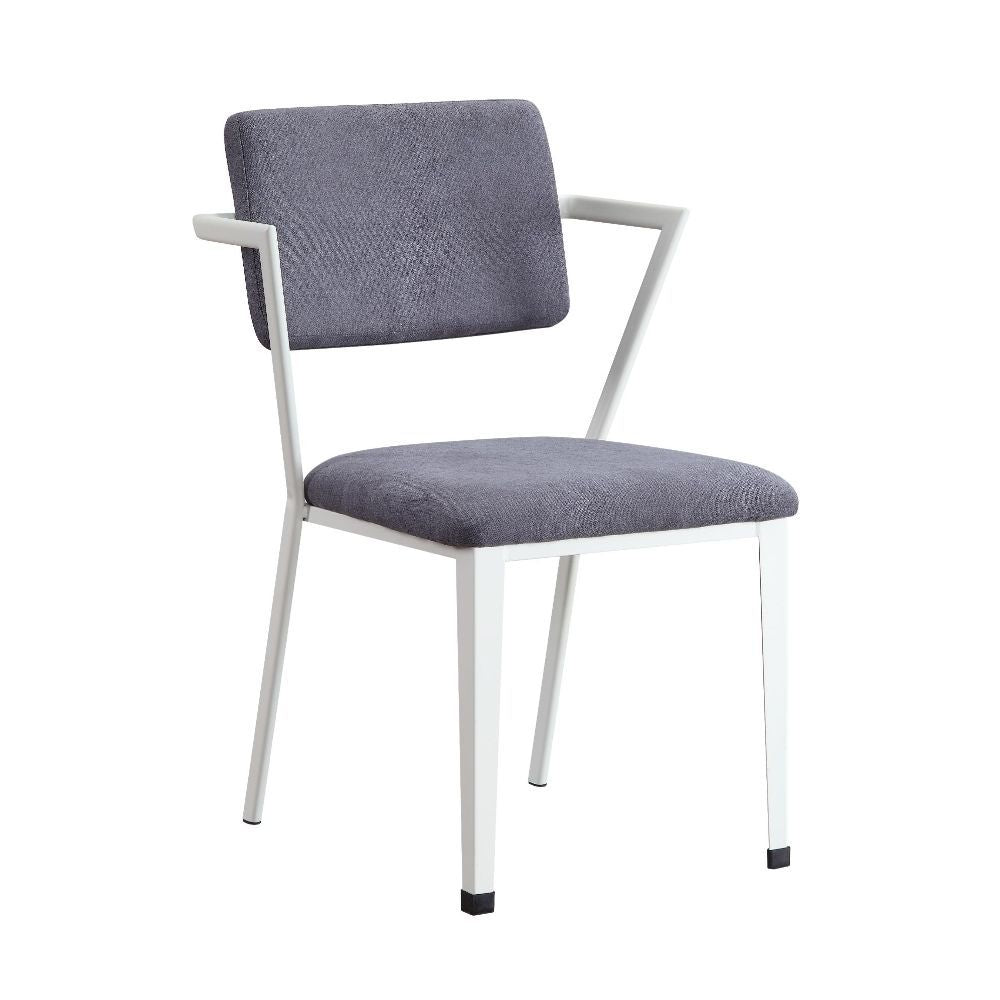 ACME KD, Chair (High Back) • Stationary Seat • Padded SEAT: Cushion (Solid Pattern) • Backrest: Metal Frame, Padded Cushion (Open Back) • Metal Leg & Frame Seat • | Meri Furniture