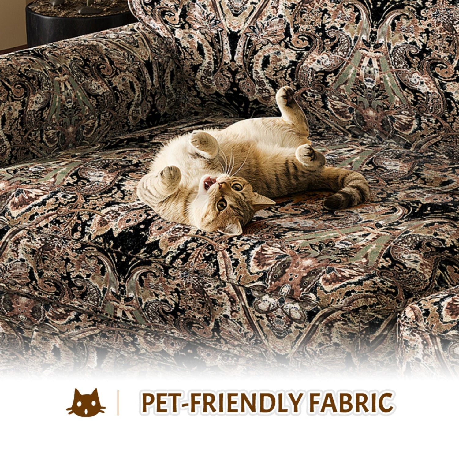 Luxuriously Comfortable Cloud Couch With Elegant Rolled Arms & Pleated Skirt Design