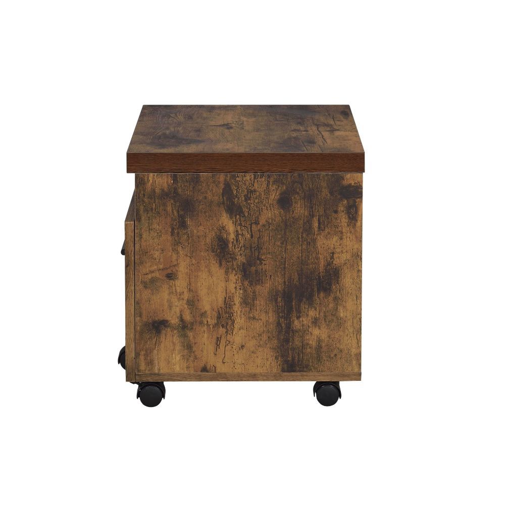 ACME Bob - File Cabinet - Weathered Oak & Black | Meri Furniture