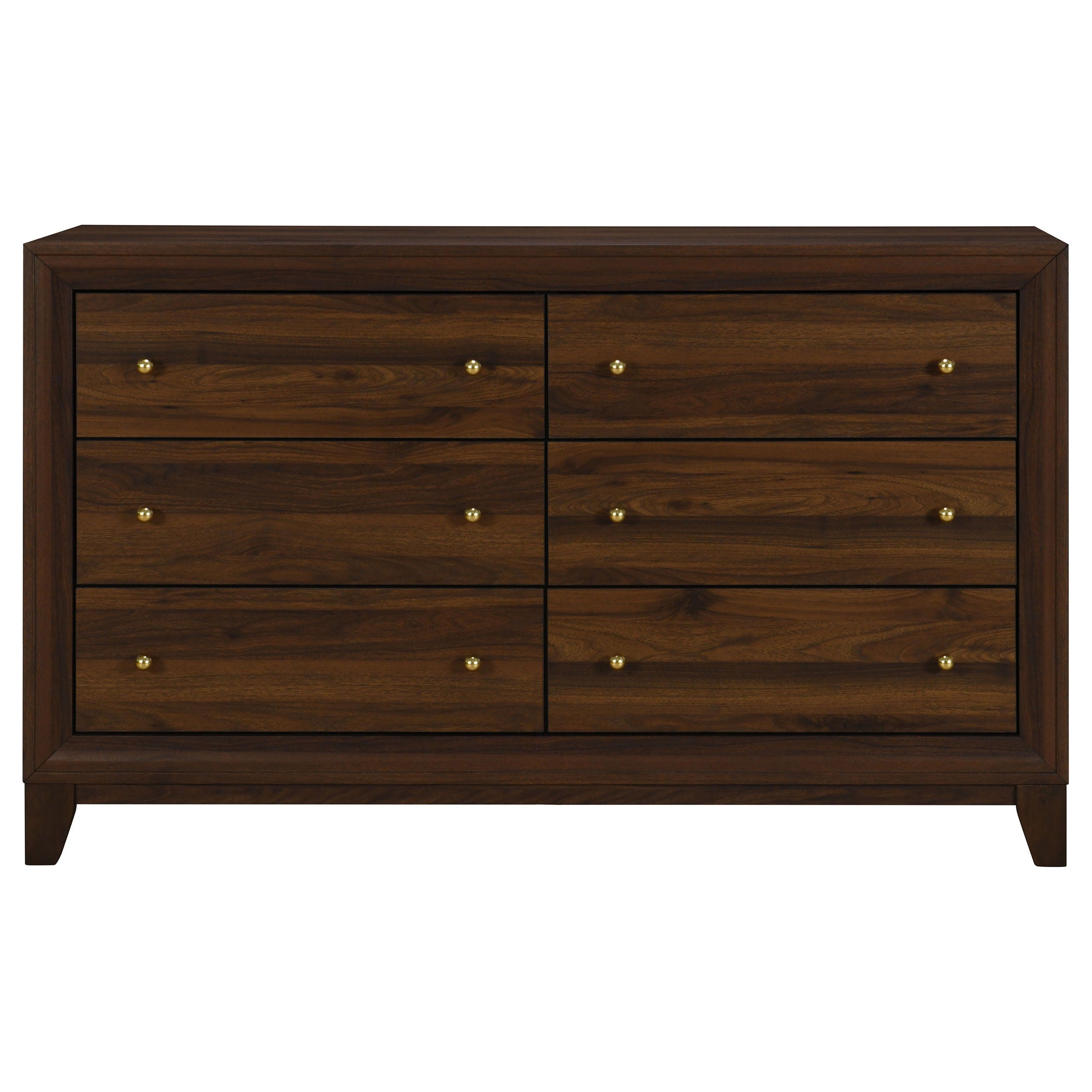 Coaster Fine Furniture Welsley - 6-Drawer Dresser Cabinet - Walnut | Meri Furniture