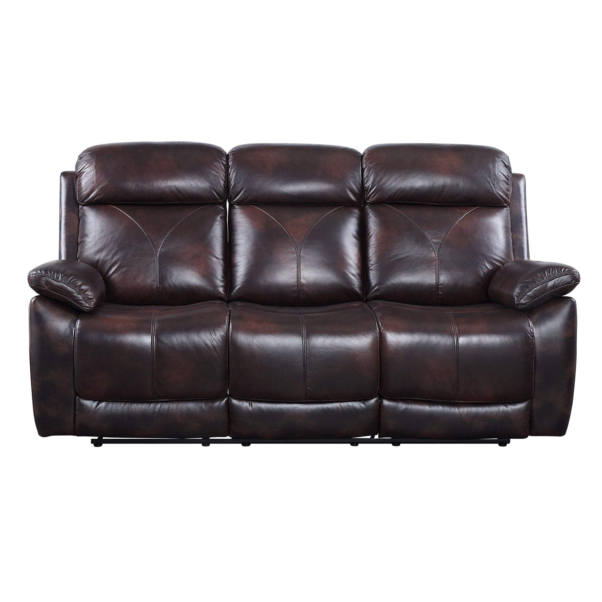 ACME Perfiel - Sofa - 2 Tone Dark Brown Top Grain Leather | Meri Furniture
