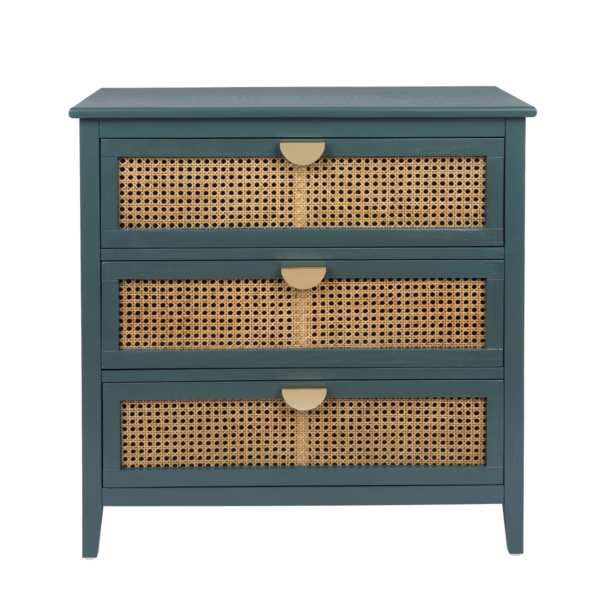 3 Drawer Cabinet, Natural Rattan, American Furniture