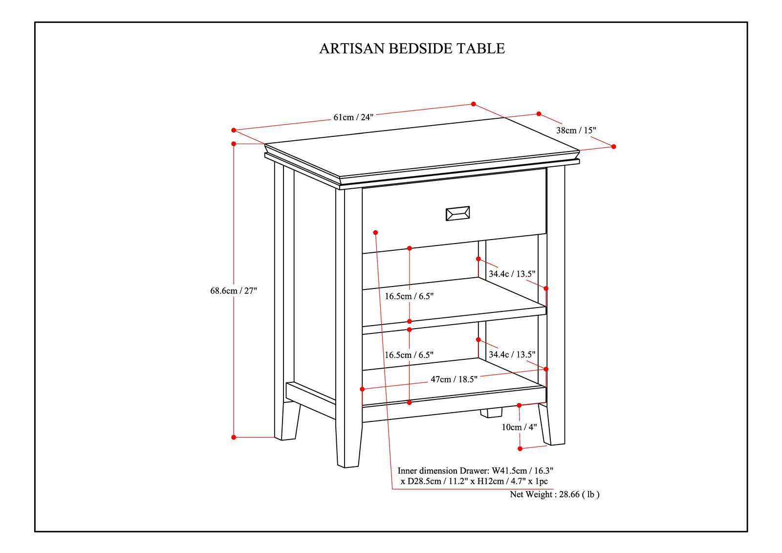 Artisan - Handcrafted Bedside Table
