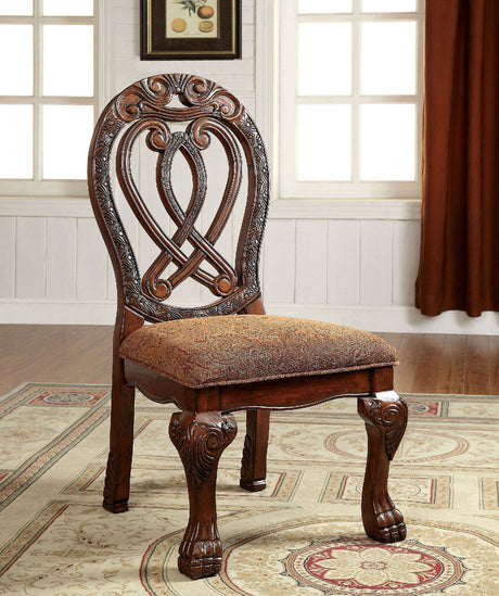 Furniture of America Wyndmere - Side Chair (Set of 2) - Brown / Cherry | Meri Furniture