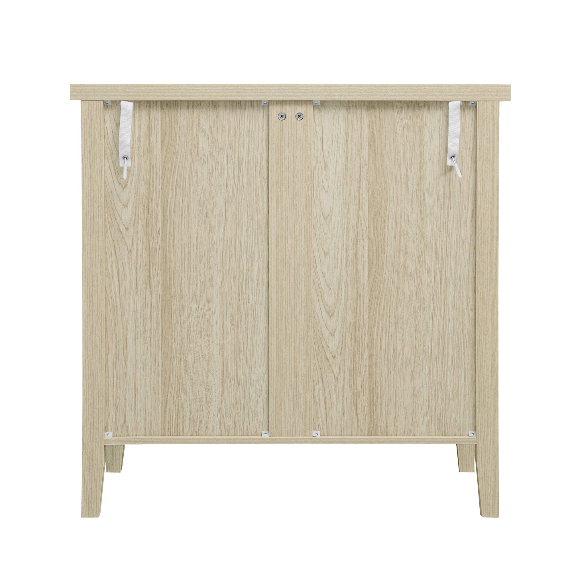Rattan 2 Door Cabinet, Suitable For Bedroom - Natural