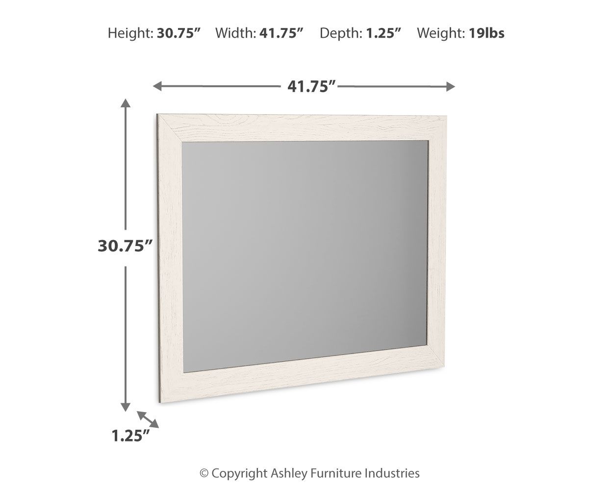 Ashley Furniture Stelsie - White - Bedroom Mirror | Meri Furniture