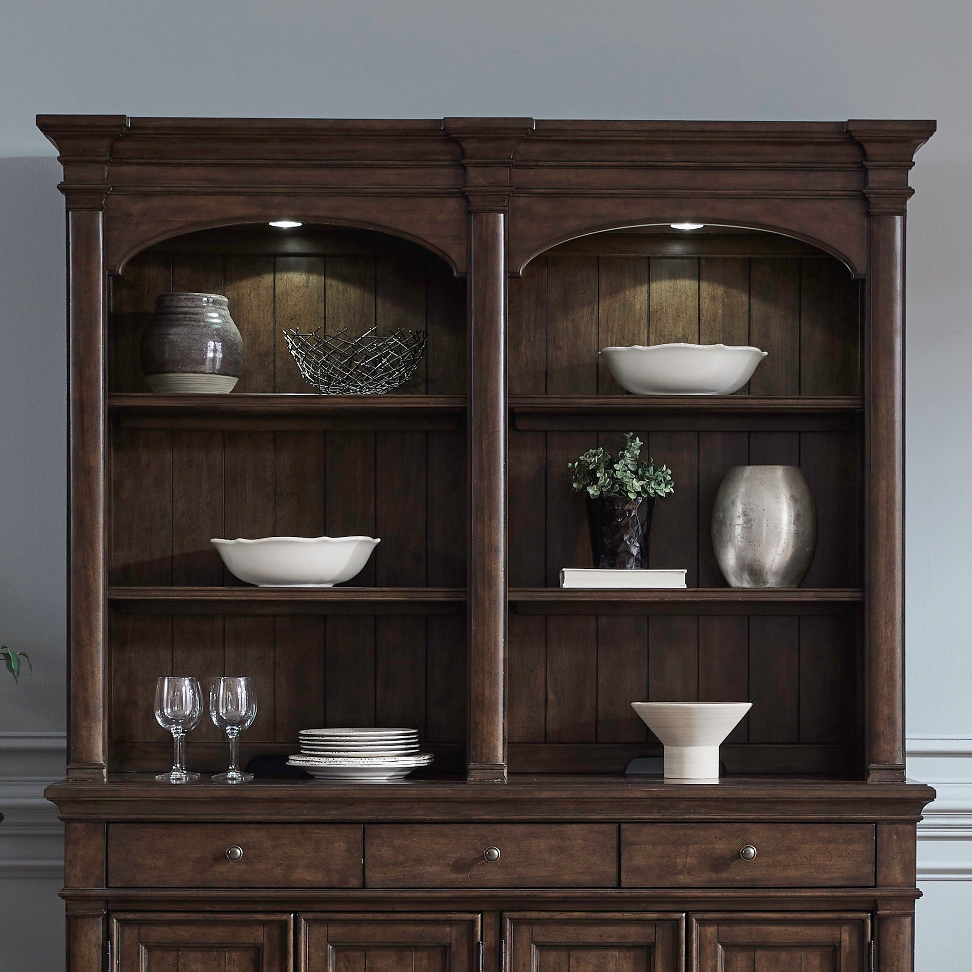 Liberty Furniture Arden Road - Buffet Hutch - Satin Cherry | Meri Furniture