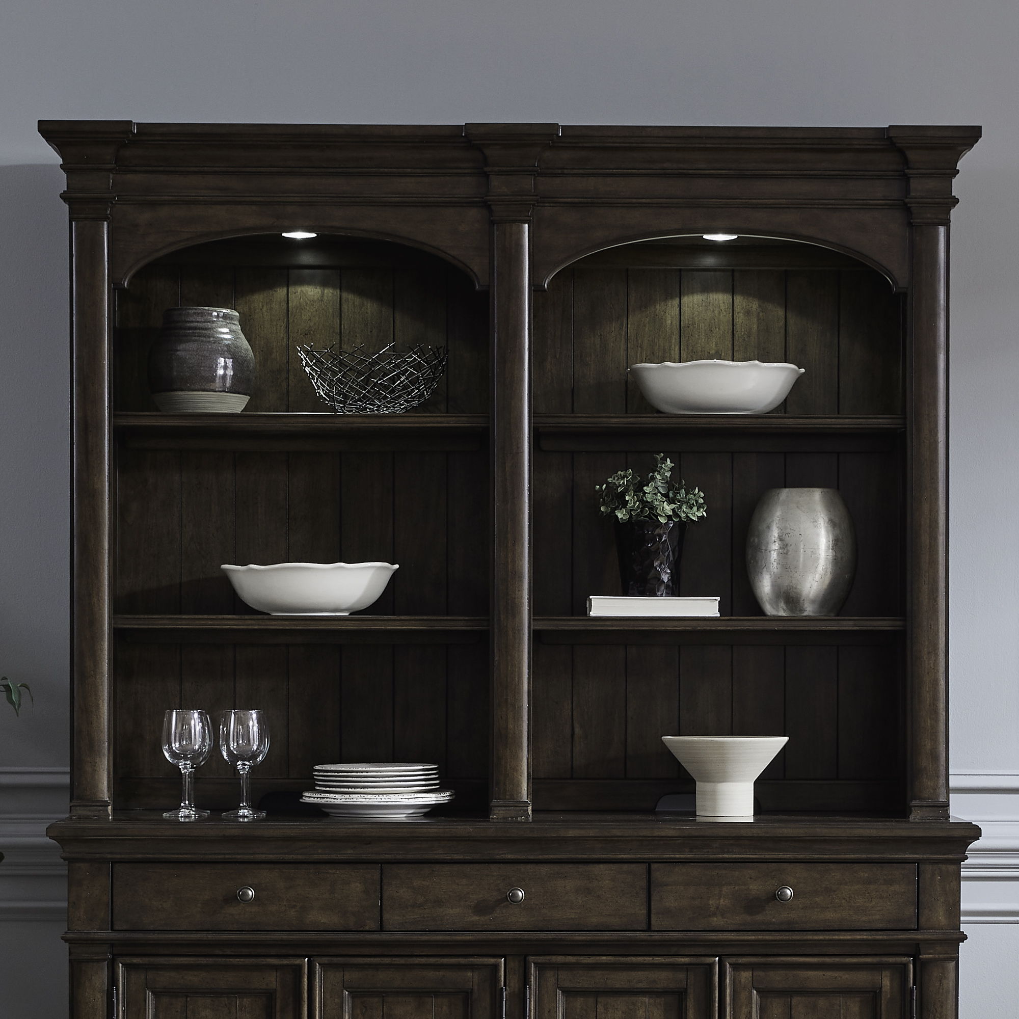 Liberty Furniture Arden Road - Buffet Hutch - Satin Cherry | Meri Furniture