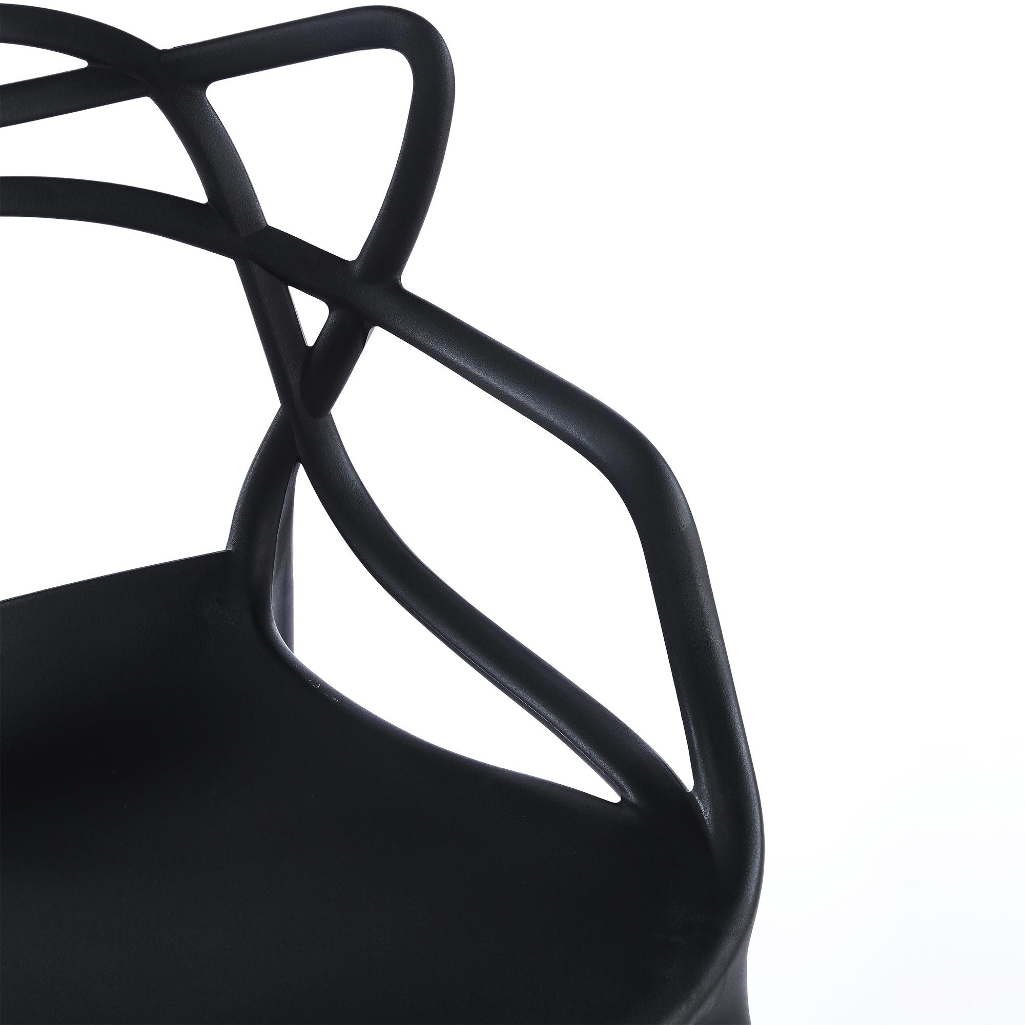 Dining Chair (Set of 4) - Black - Plastic