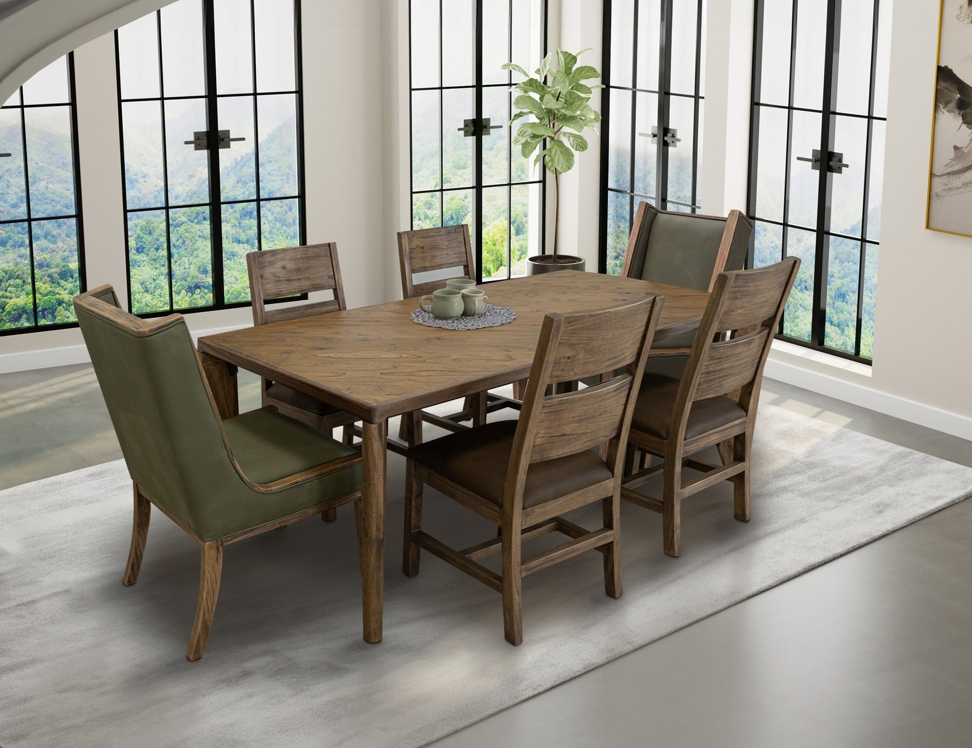 International Furniture Direct Natural Teca - Table - Brown | Meri Furniture