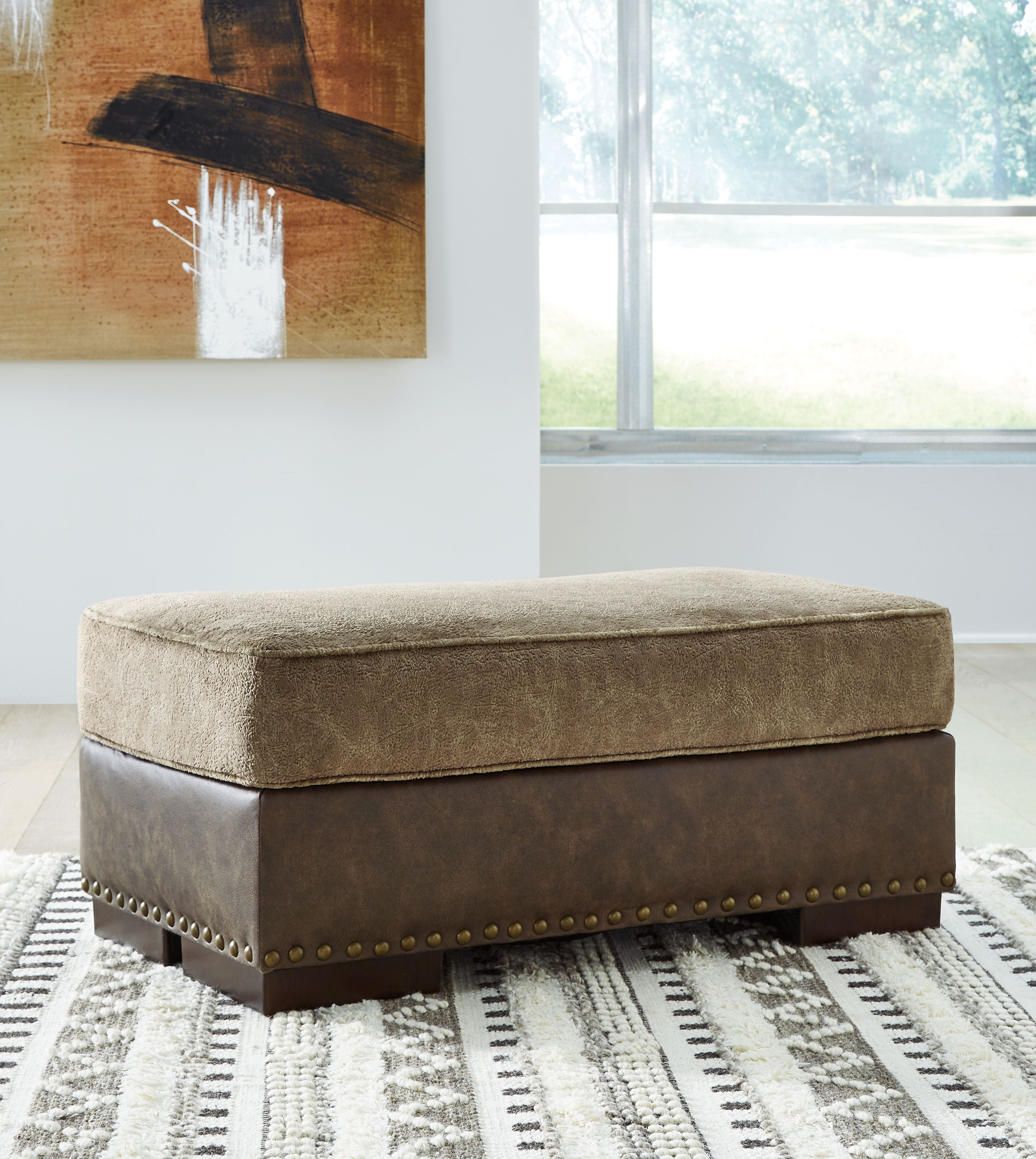 Signature Design by Ashley® Alesbury - Chocolate - Ottoman | Meri Furniture