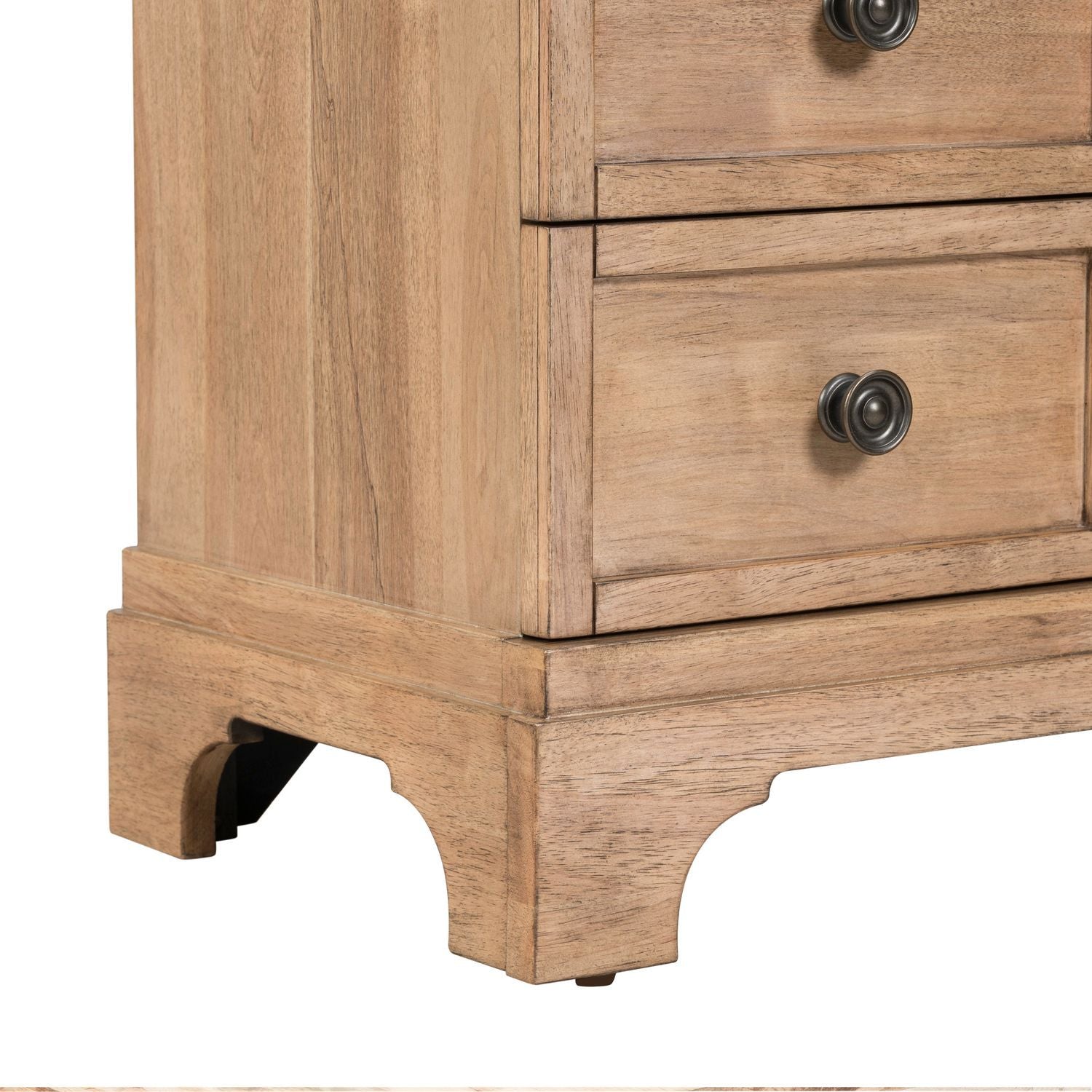 Haven Hills - Bedside Chest With Charging Station - Camel Beige