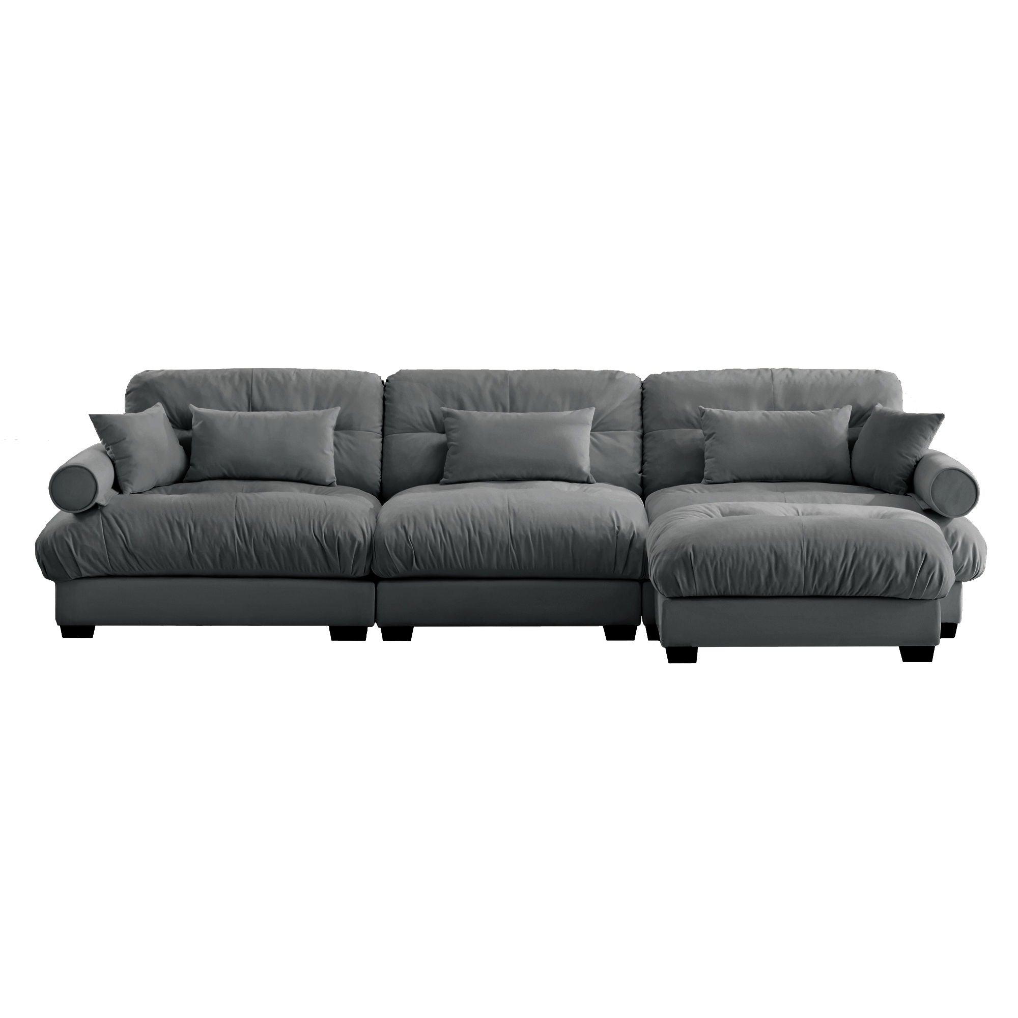 Super Comfort Oversized Modular Sectional Sofa With Movable Ottoman
