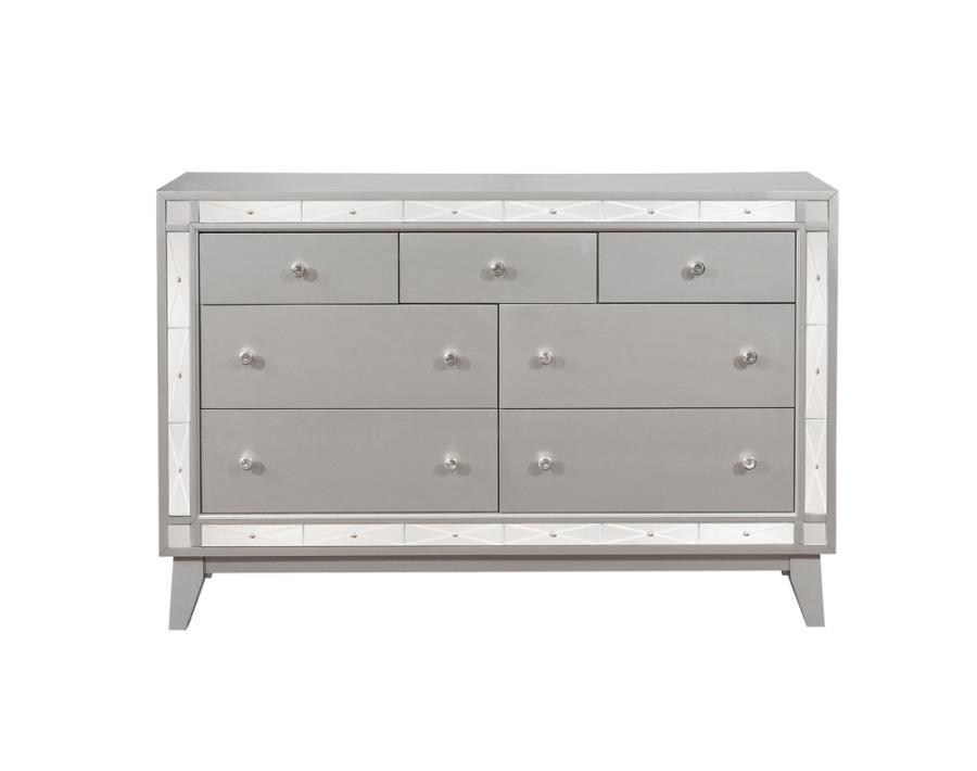 Coaster Fine Furniture Leighton - 7-Drawer Dresser - Metallic Mercury | Meri Furniture