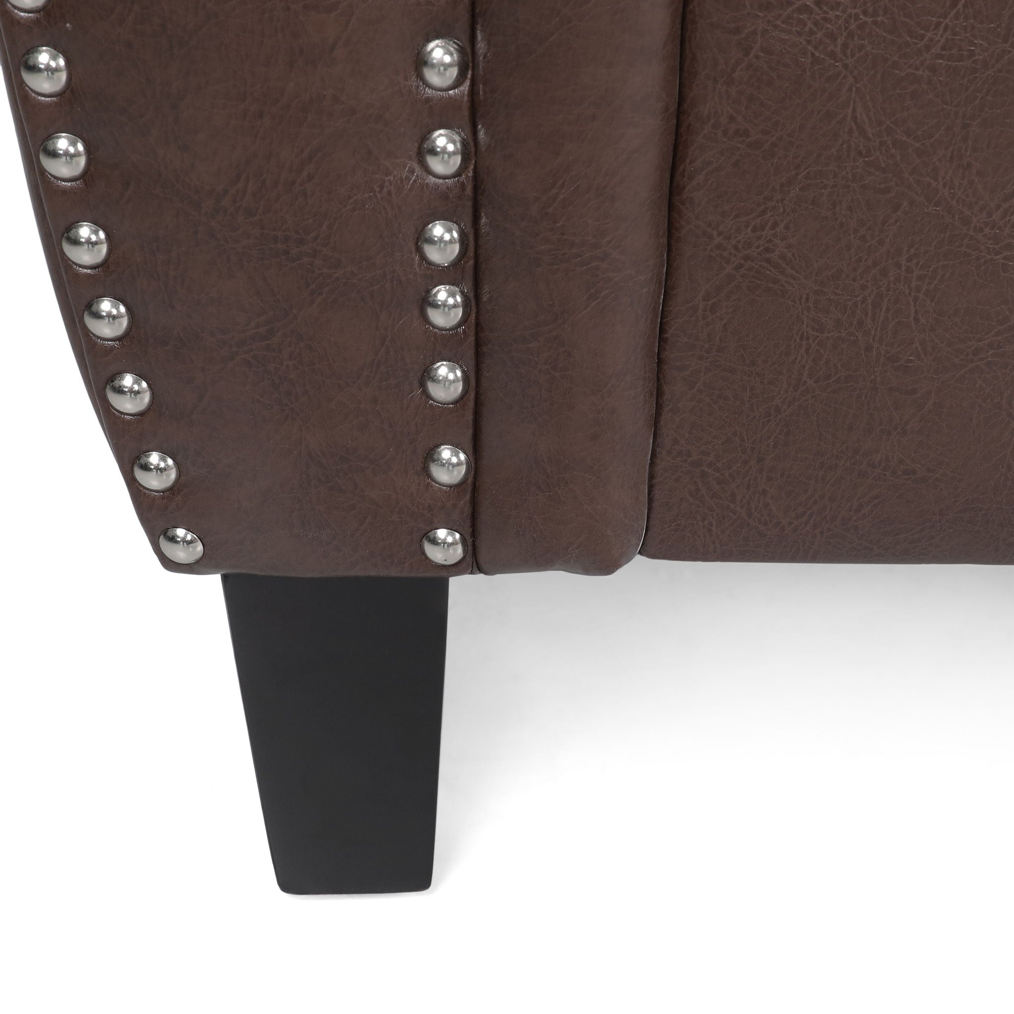 Contemporary 3 Seater Sofa With Nailhead Trim