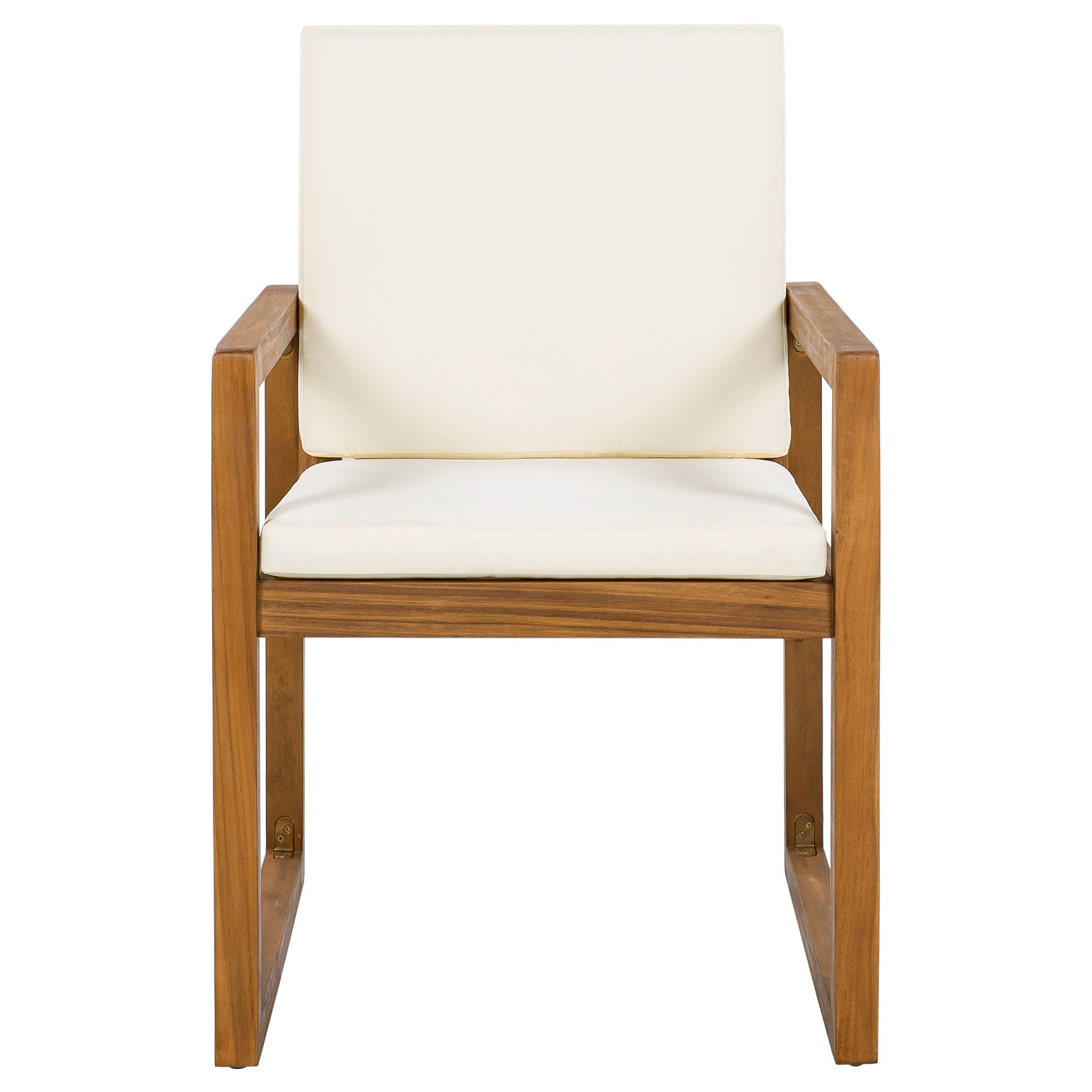 5 Piece Outdoor Patio Dining Set With 4 Armchairs And Table - Beige