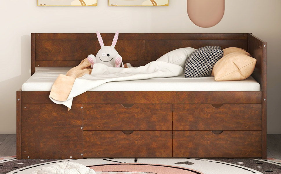 Daybed With Drawers And Shelves