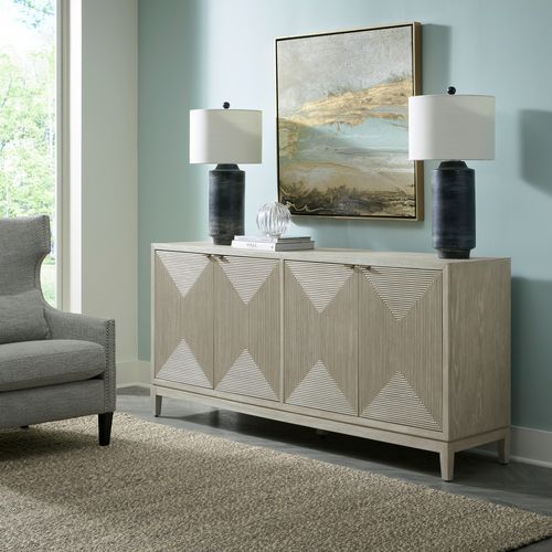 Liberty Furniture Kinsley - 4 Door Accent Cabinet - Beige | Meri Furniture