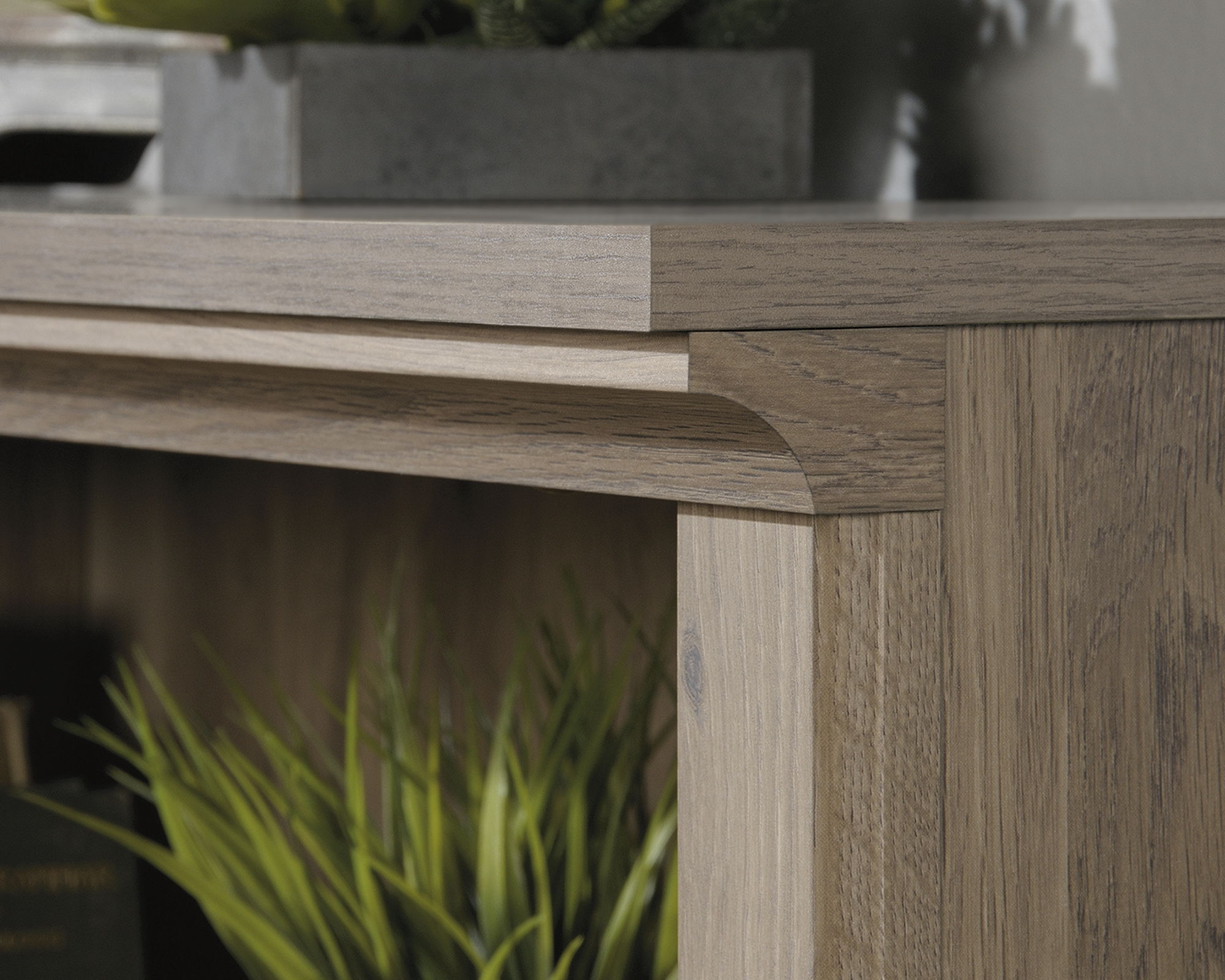 2-Shelf Bookcase Salt Oak