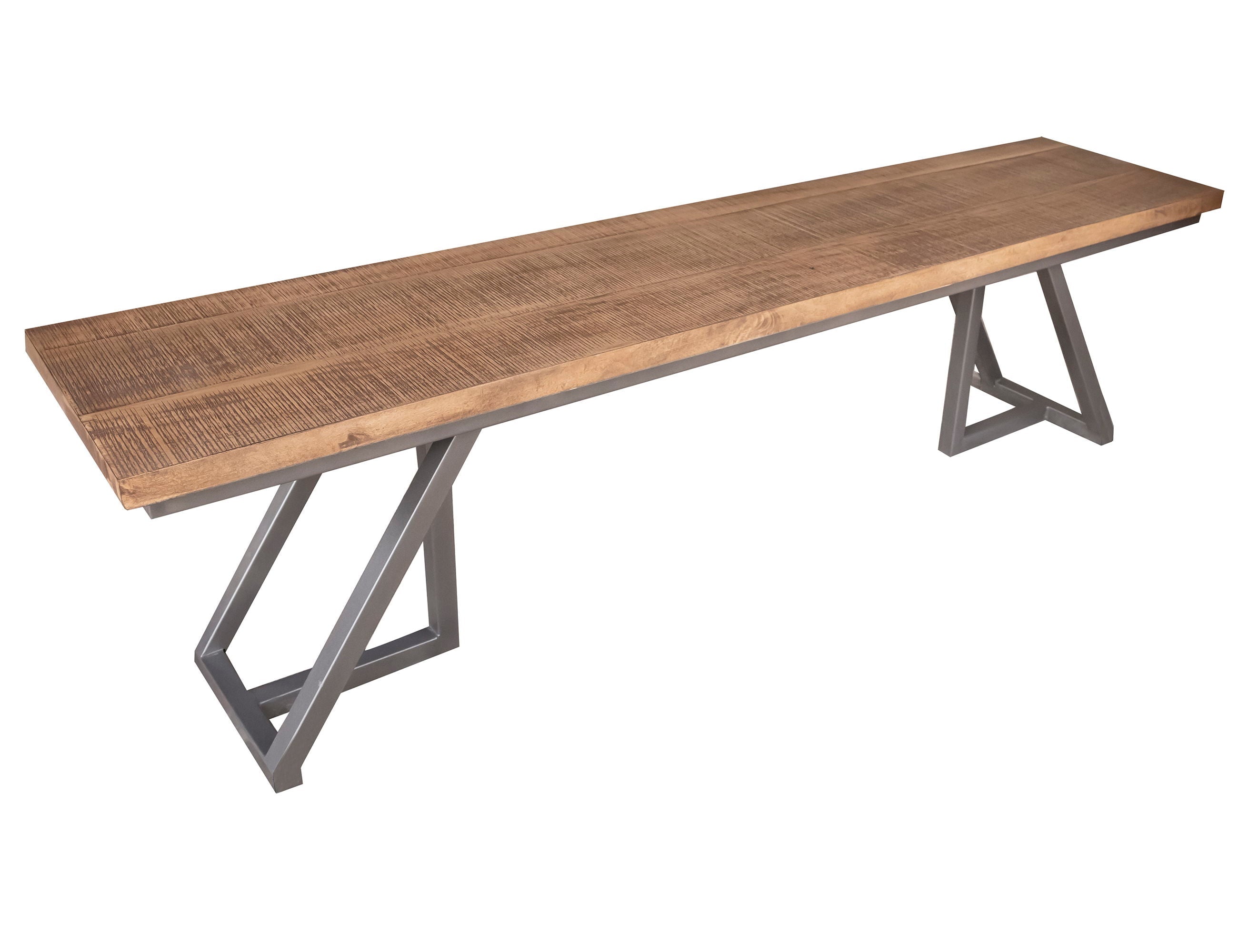 International Furniture Direct Mita - Bench - Honey Brown / Light Gray | Meri Furniture