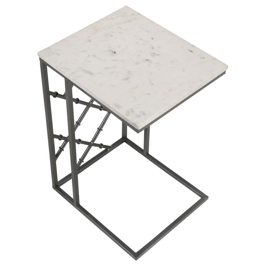 Coaster Fine Furniture Angeliki - Marble Top C-Shape Sofa Side Table | Meri Furniture