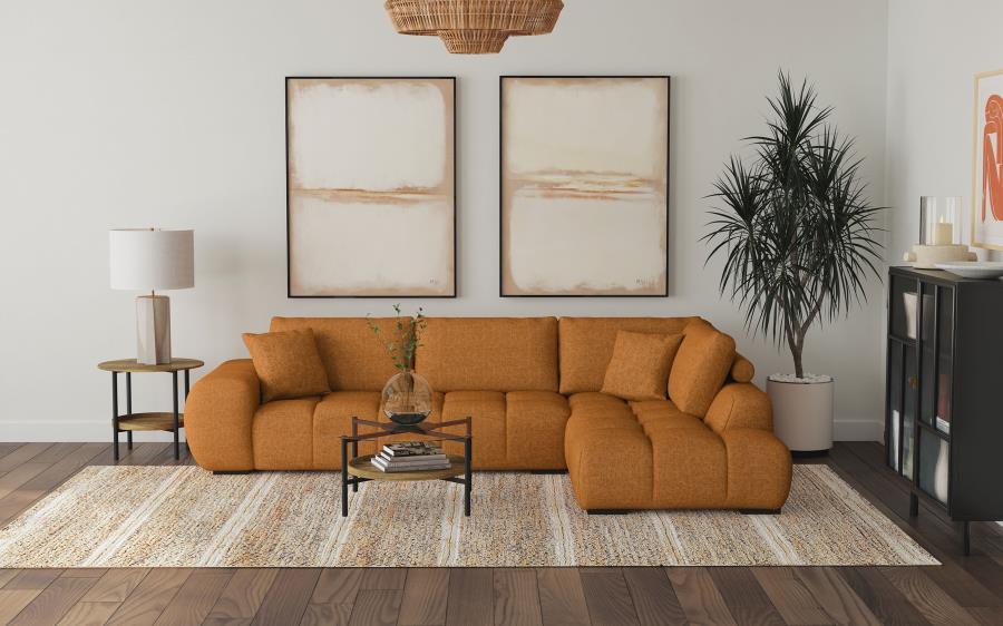 Coaster Fine Furniture Camacho - Upholstered Chaise Sectional Sofa | Meri Furniture