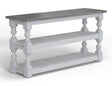 International Furniture Direct Stone - Sofa Table - Antiqued Ivory / Weathered Gray | Meri Furniture