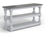 International Furniture Direct Stone - Sofa Table - Antiqued Ivory / Weathered Gray | Meri Furniture
