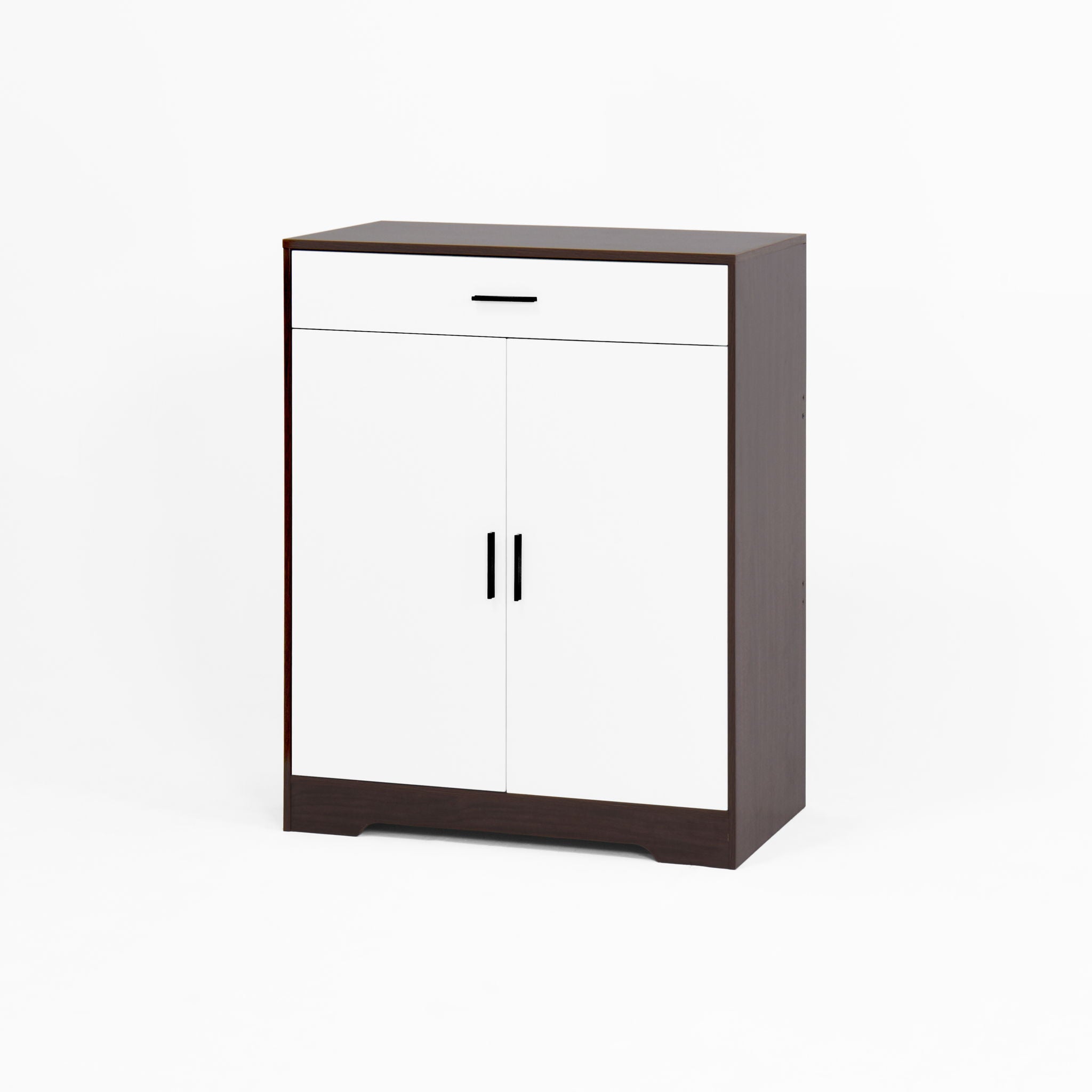 Freestanding Wooden Shoe Cabinet, 4 Tier Organizer With Drawer