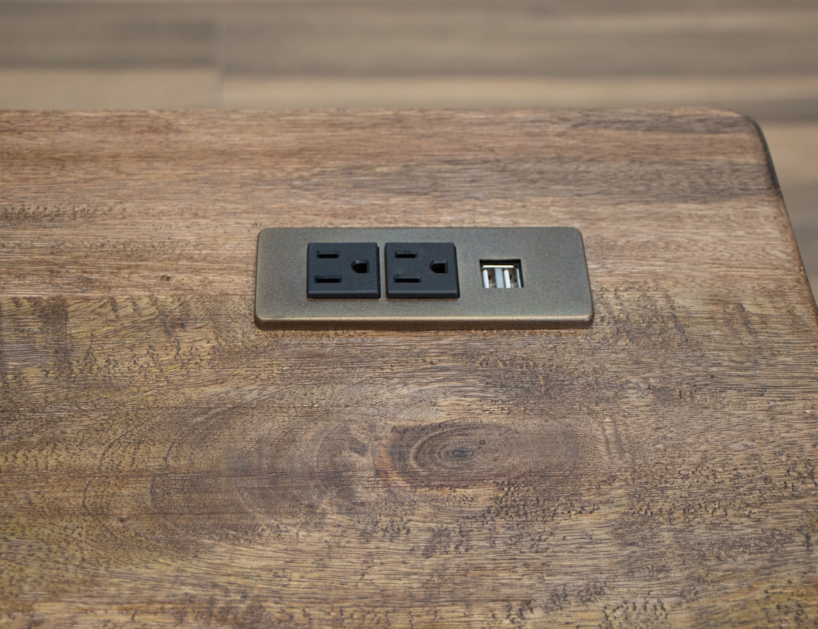 International Furniture Direct Olimpia - Desk - Towny Brown | Meri Furniture