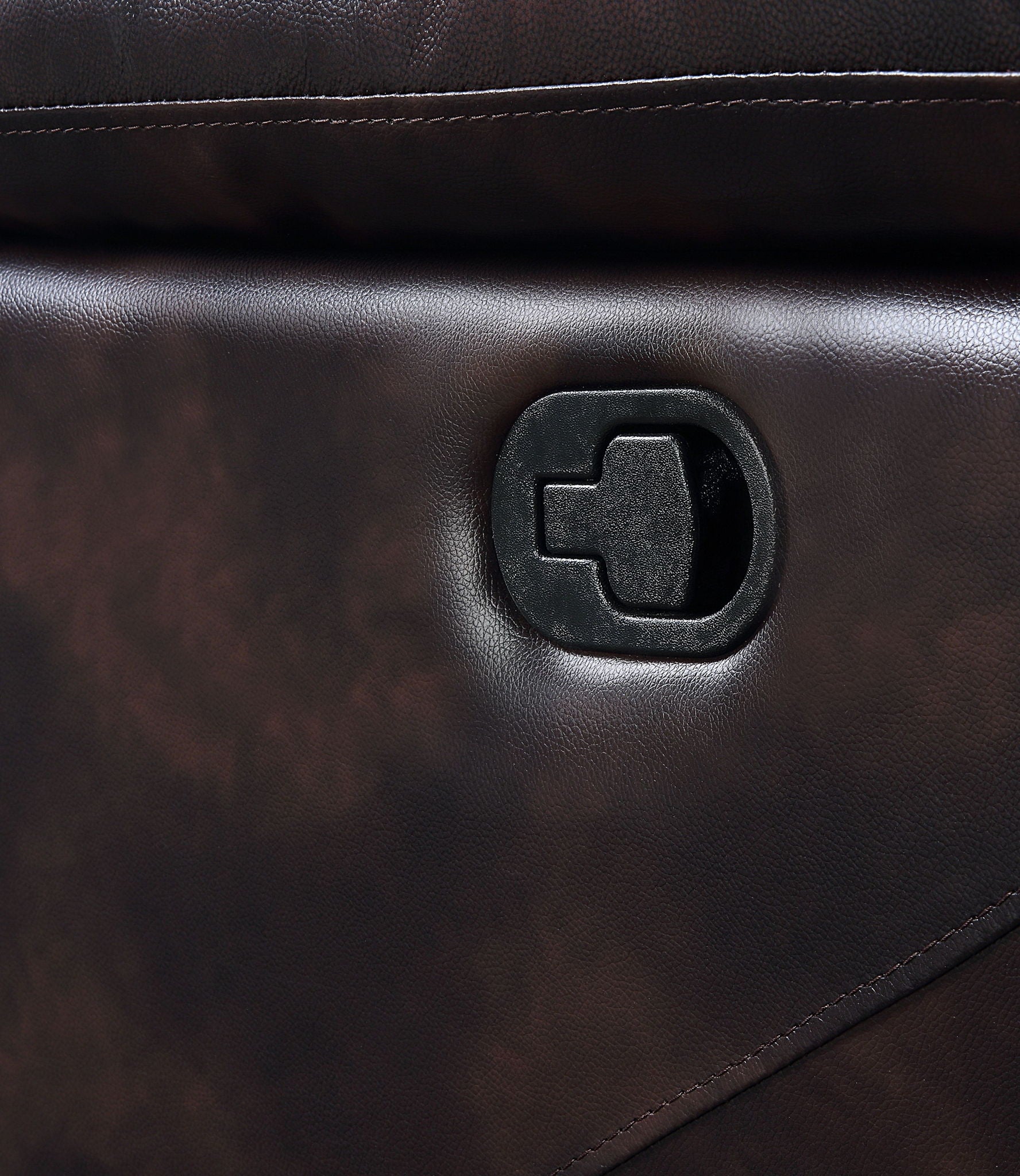 Perfiel - Motion Sofa - Two Tone Dark Brown Top Grain Leather