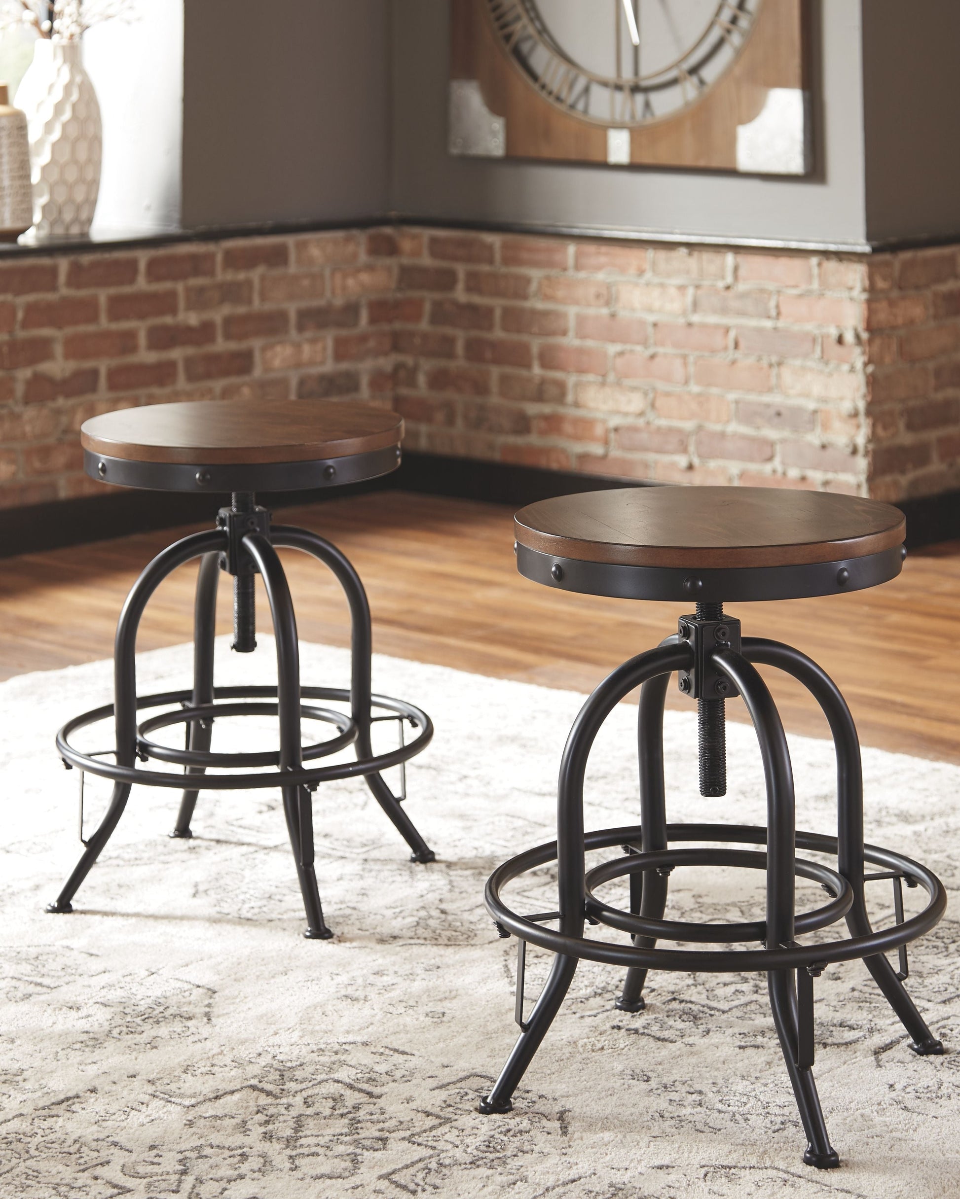 Signature Design by Ashley® Valebeck - Swivel Barstool (Set of 2) | Meri Furniture