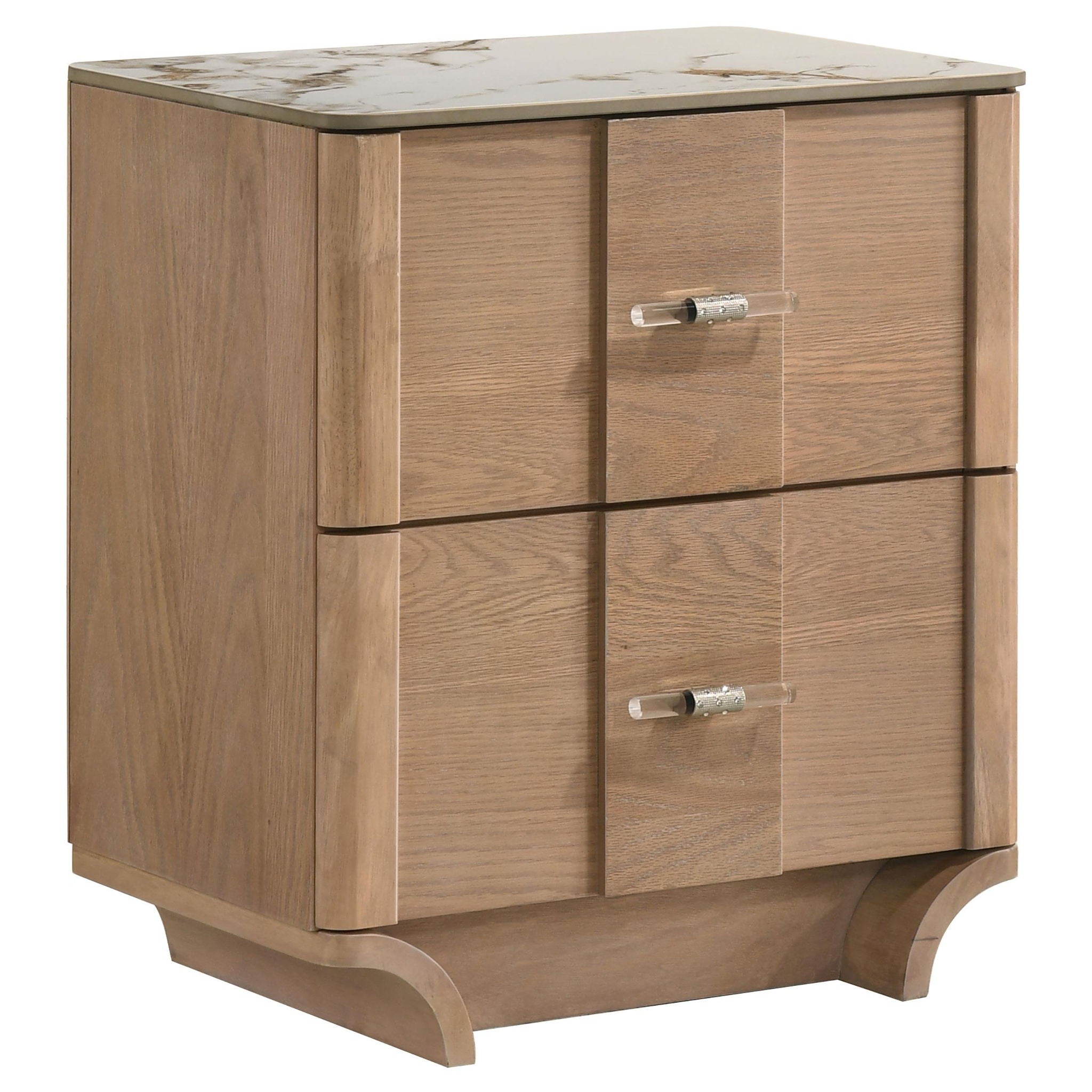 Leanne 4-piece Eastern King Bedroom Set Light Oak