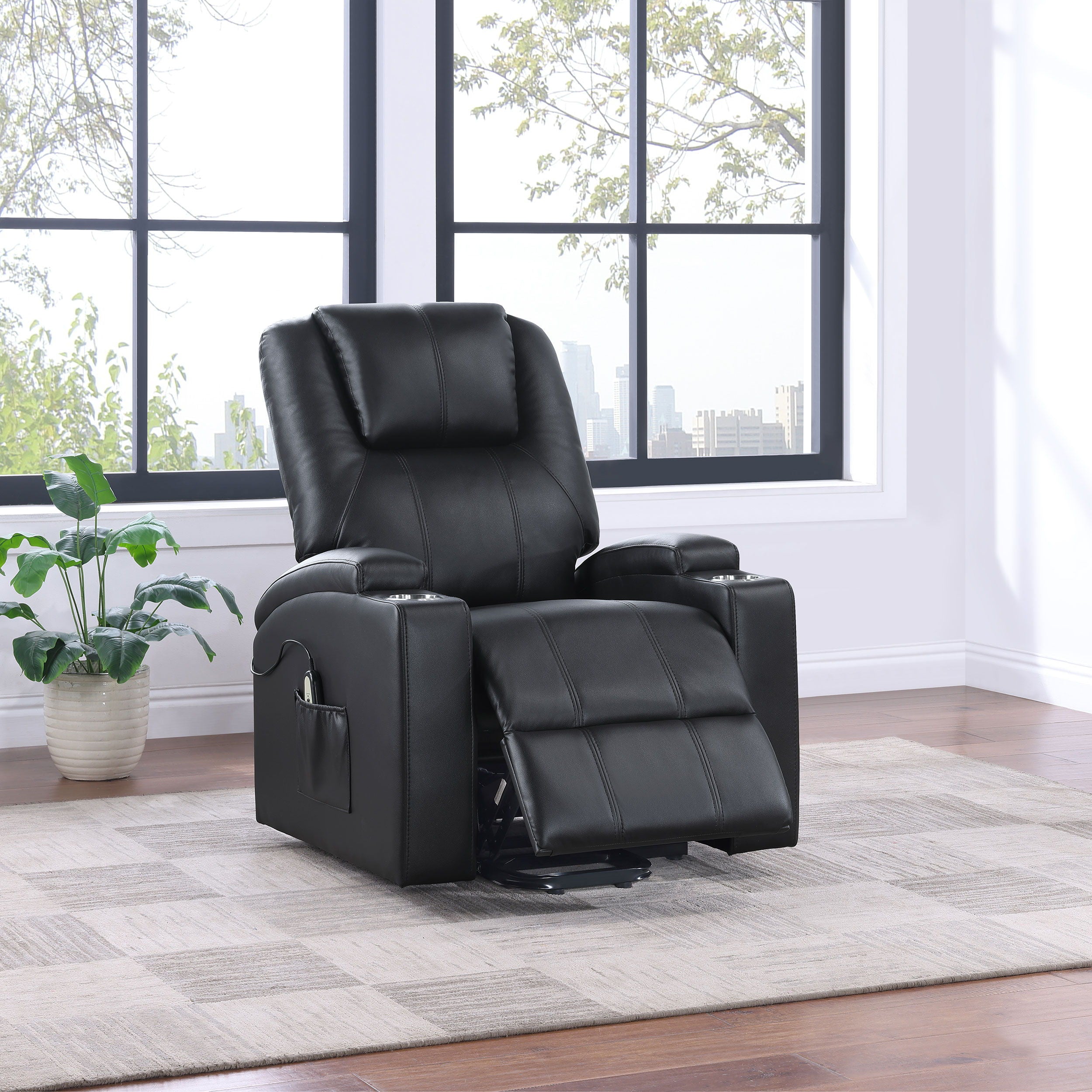 Coaster Fine Furniture Armstrong - Upholstered Power Lift Massage Recliner | Meri Furniture