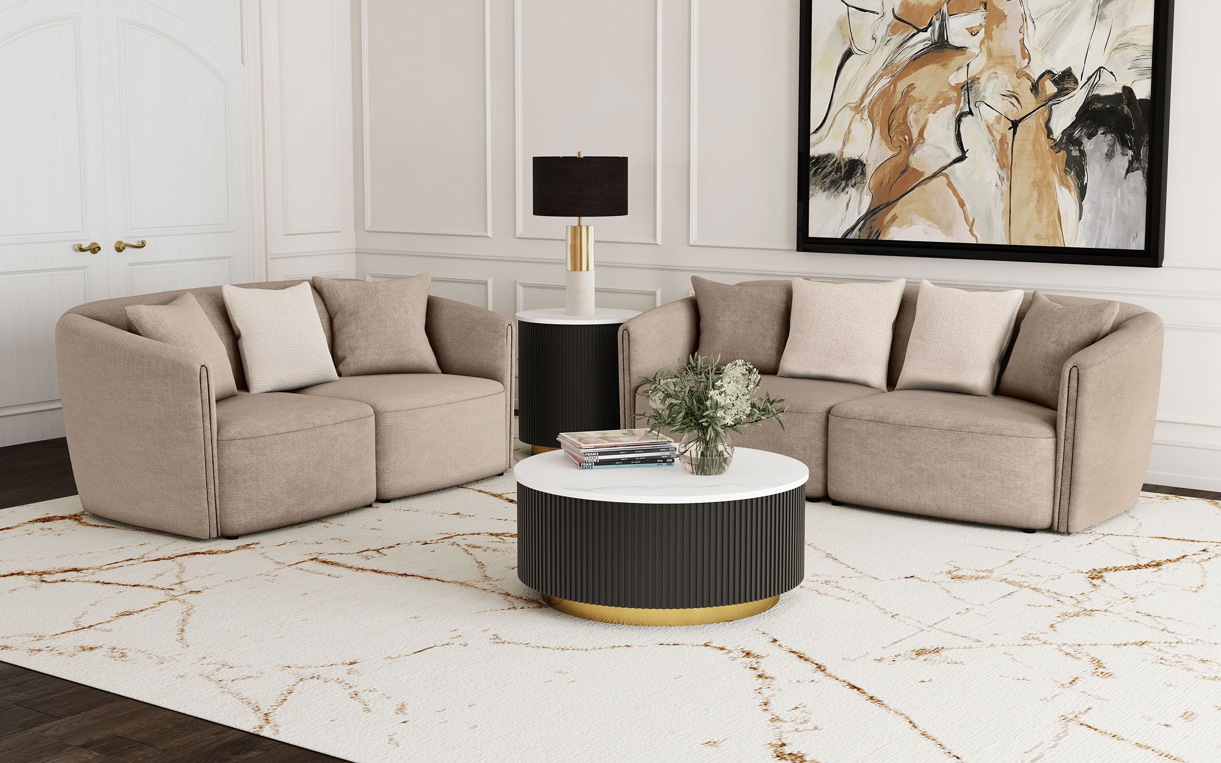 Coaster Fine Furniture Townsend - Chenille Upholstered Sofa Set | Meri Furniture