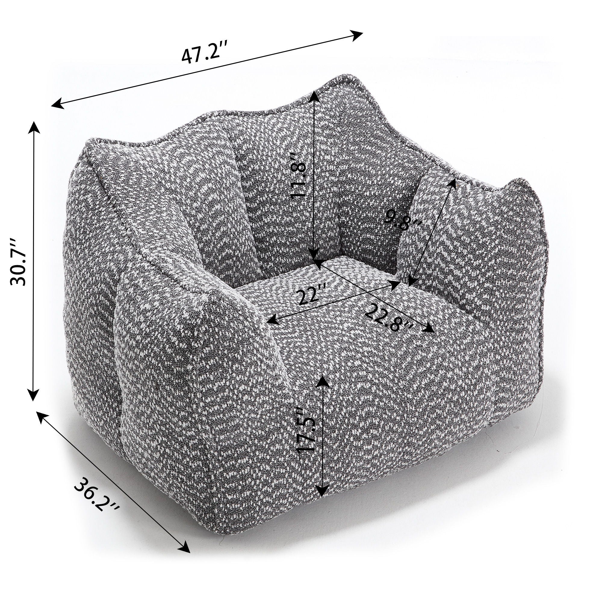 Comfortable Chenille Sofa Chairs With Highly Resilient Foam For Living Rooms And Bedrooms