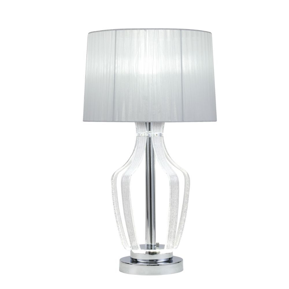 ACME Mathilda - Table Lamp - Clear Acrylic & Chrome | Meri Furniture