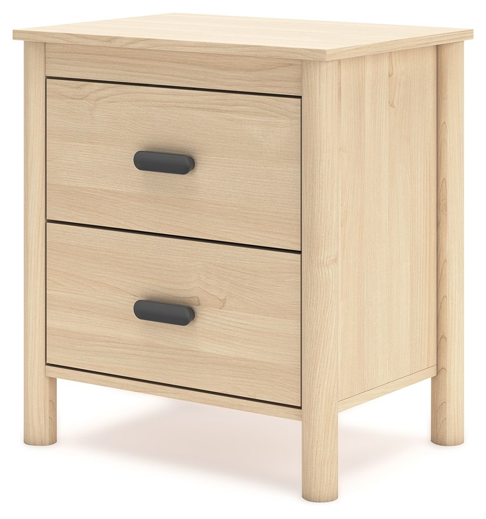 Signature Design by Ashley® Cabinella - Tan - Two Drawer Night Stand | Meri Furniture