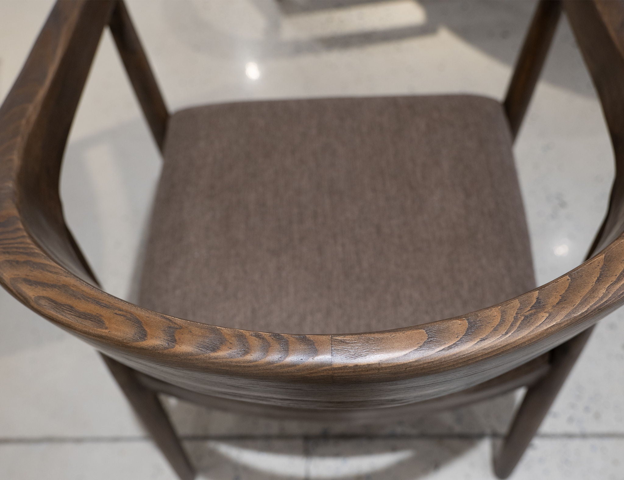 Natural Teca - Wooden Armchair - Quartersawn Oak / Marooned Brown