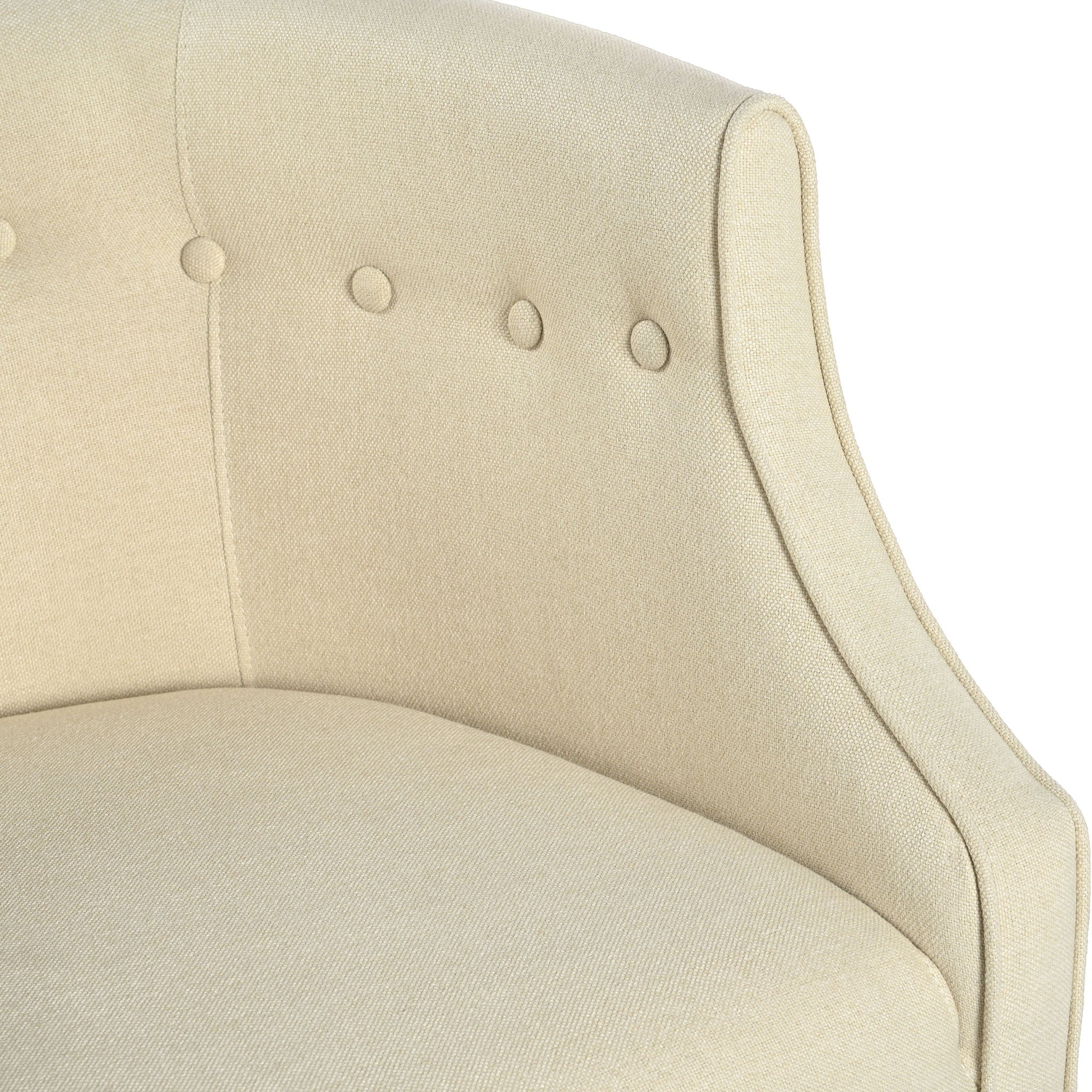 Contemporary Upholstered Club Chair With Button Tufting