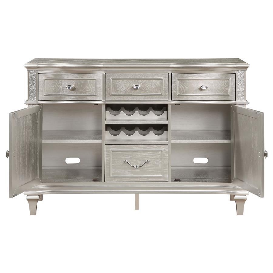 Coaster Fine Furniture Evangeline - 4-Drawer Sideboard Buffet Cabinet - Silver Oak | Meri Furniture