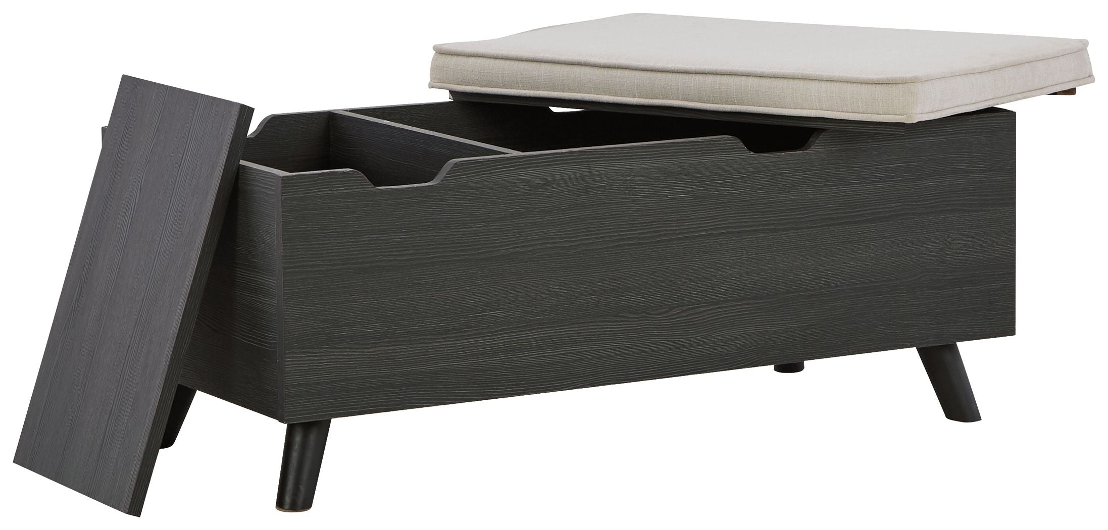 Signature Design by Ashley® Yarlow - Dark Gray - Storage Bench | Meri Furniture