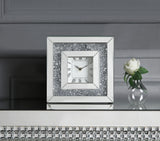 Noralie - Accent Clock - Mirrored & Faux Diamonds