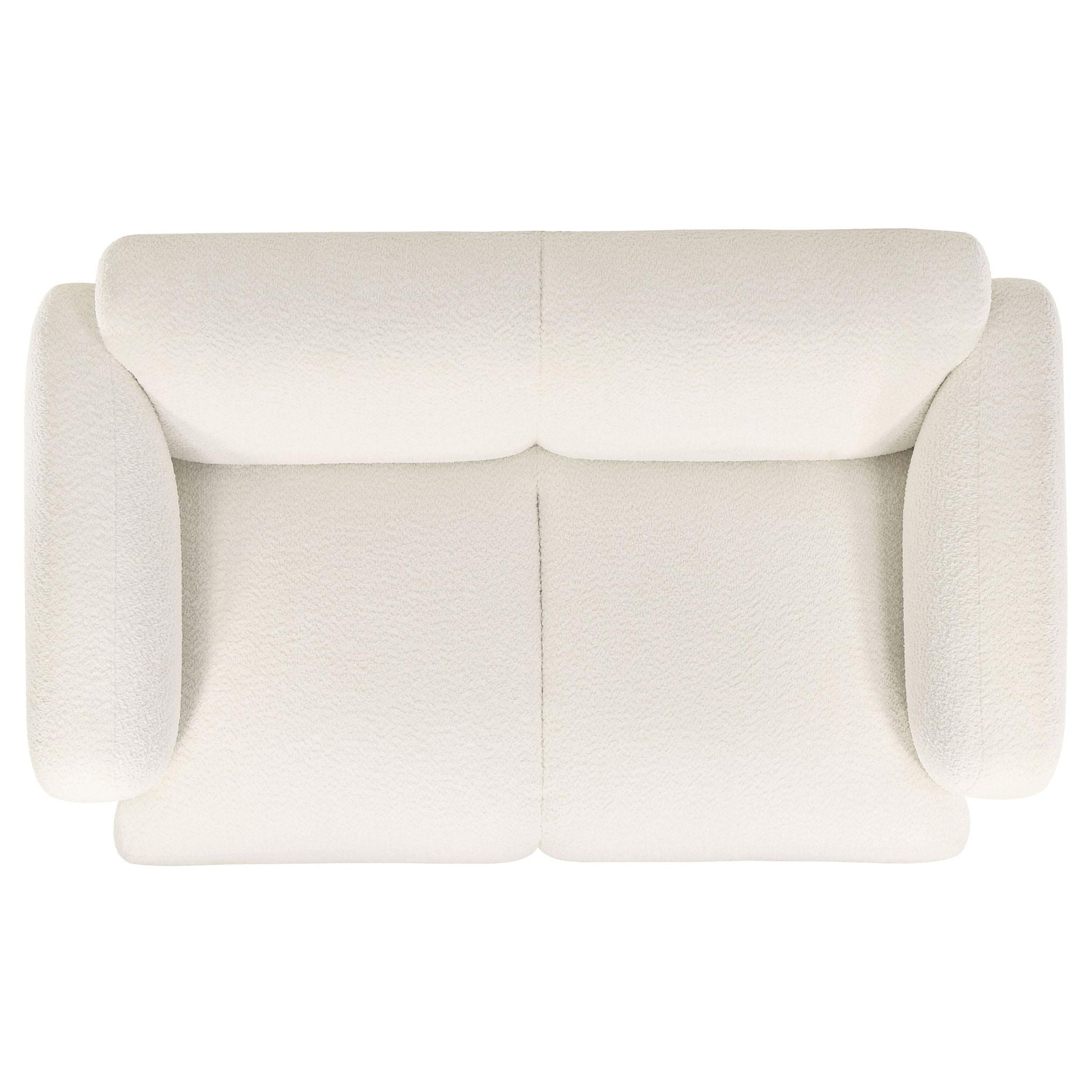 Dorset 3-piece Upholstered Round Track Arm Sofa Set White
