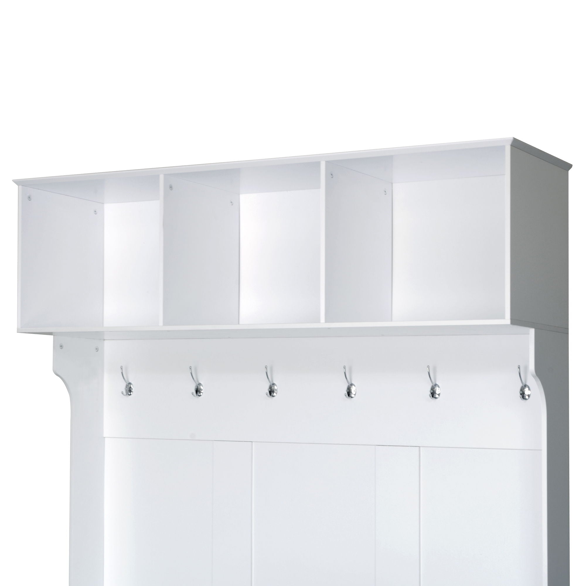 Hall Tree With 6 Hooks, Coat Hanger, Entryway Bench